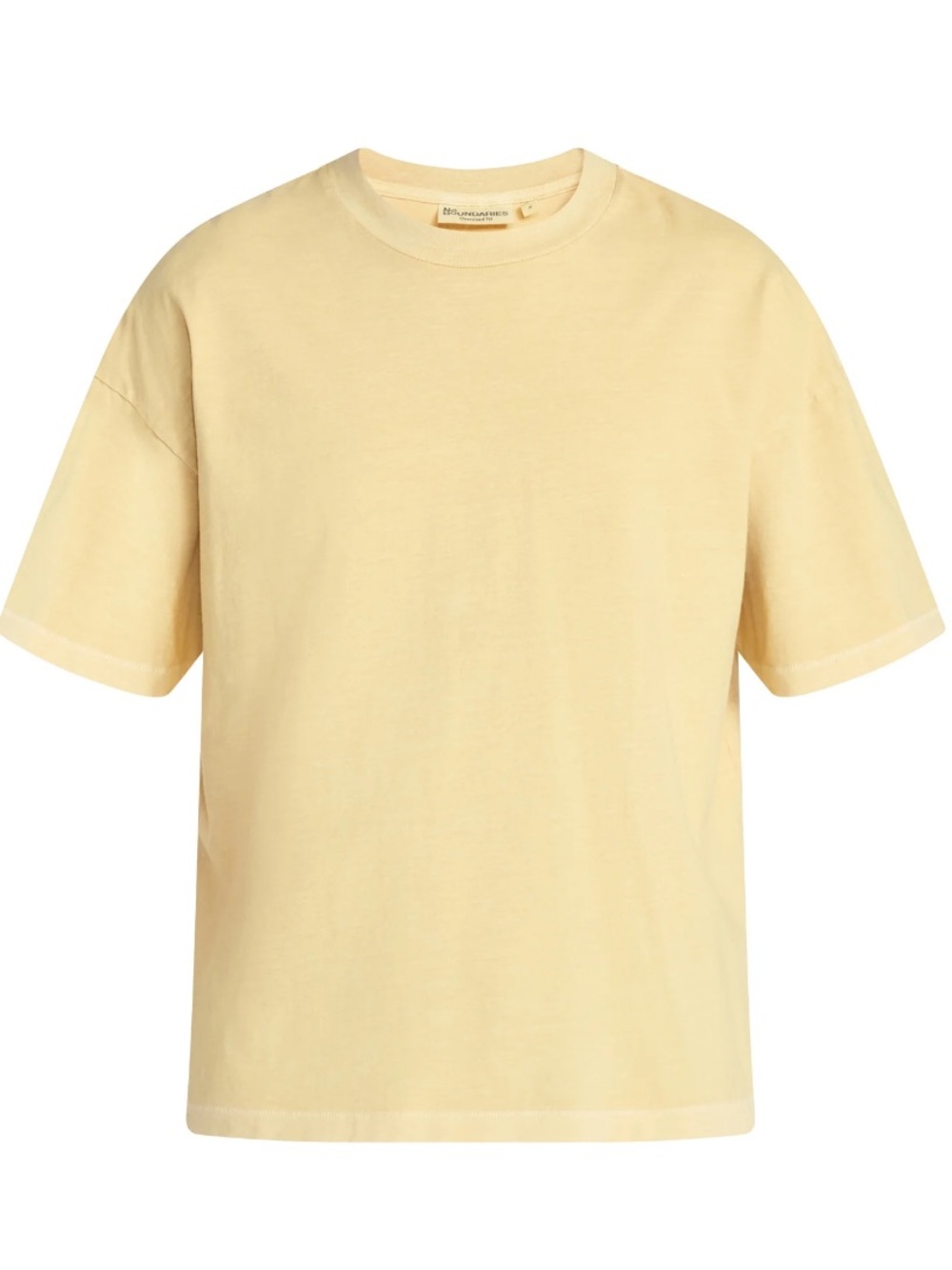 No Boundaries Men's Oversized Boxy Tee with Short Sleeves